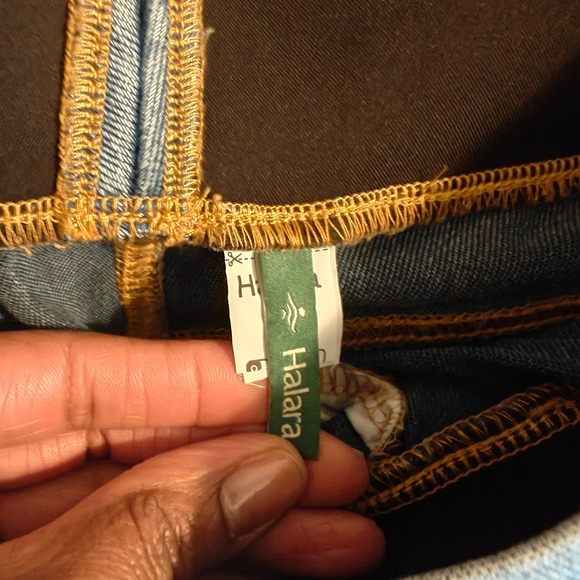 Halara Flex High Waisted Wide Leg Side Stripe Jeans Light Blue SM Petite - Picture 6 of 11